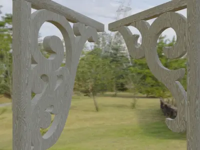 Decoration Ornament wooden Free low-poly 3D model