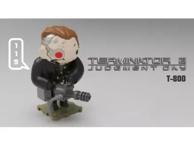 Terminator 3D Printed Sculpture 3D print model