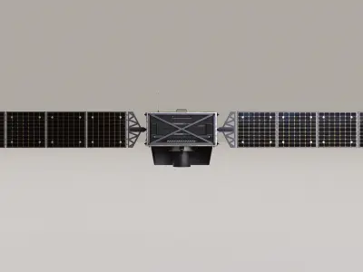 Reconnaissance Satellite Low-poly 3D model