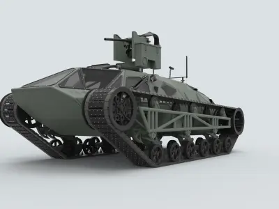 Tracked vehicle from the movie Fast 8 3D model