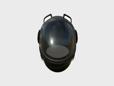 Astronaut Helmet B04 Full Black - Character Design Fashion Low-poly 3D model
