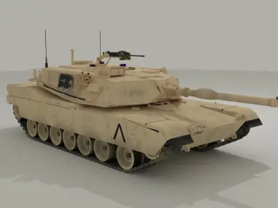 M1 Abrams - Desert camo US tank 3D model