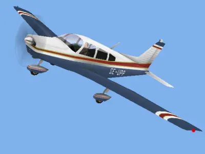 Piper Warrior II Low-poly 3D model