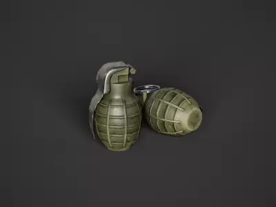 Type 86p China Hand Grenade Low-poly 3D model