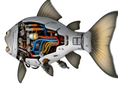 Bionic Predator Cyber-Piranha 3D model