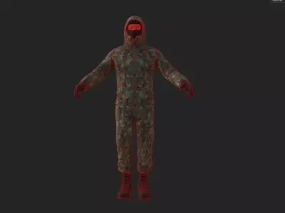 Military character Free low-poly 3D model