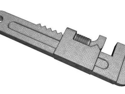 Spectacular Monkey Wrench Low-poly 3D model