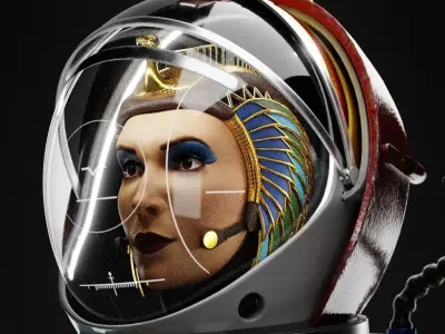 Female Pharaoh Astronaut - Female Character Design Challenge 3D model