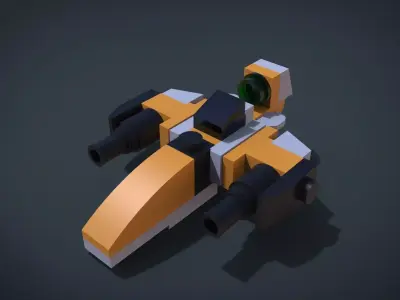 Ledgo SpaceShip Low-poly 3D model
