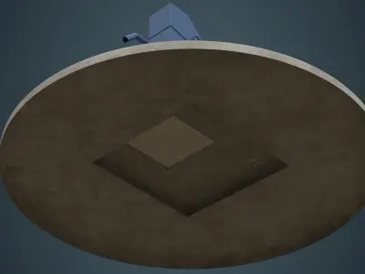 Hand Pump 3A Low-poly 3D model