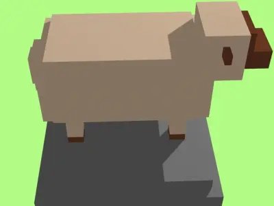 VOXEL SHEEP - MODEL 9 Low-poly 3D model