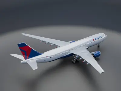 Airbus A330-300 Delta Airlines Livery 3D model