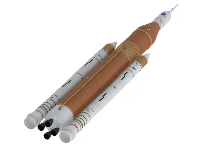 SLS Block 1 Rocket 3D model