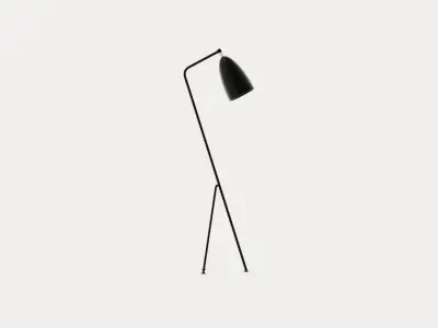 Grasshopper Floor lamp - Jet-Black Low-poly 3D model