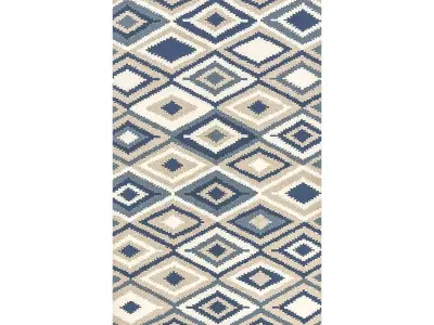 Pilatus Navy 5ftx8ft Indoor Outdoor Area Rug Free 3D model