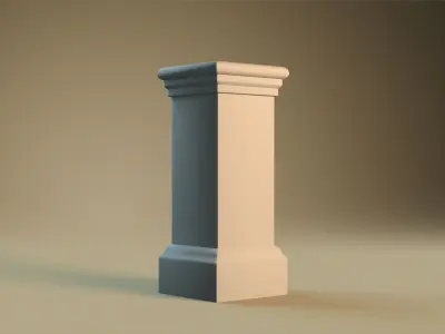 Pedestal1 stone column Free low-poly 3D model