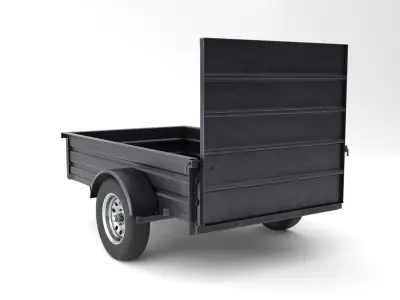 Utility Trailer 3D Model PBR Low-poly 3D model