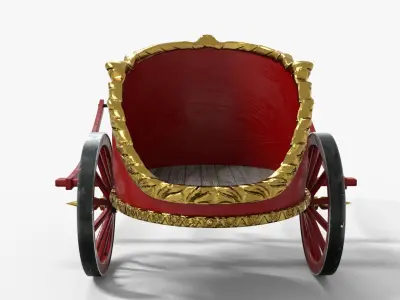 Chariot - Roman Low-poly 3D model