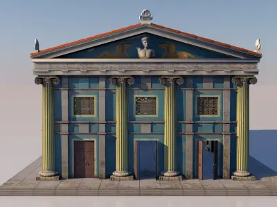 Classical greek building 3D model