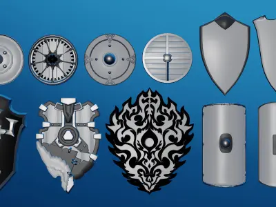 100 Fantasy Weapons Basemesh Pack V3 Low-poly 3D model