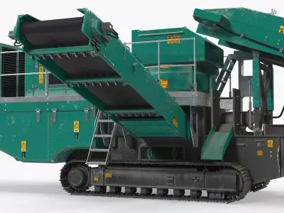 Cone Crusher Machine Dirty 3D model