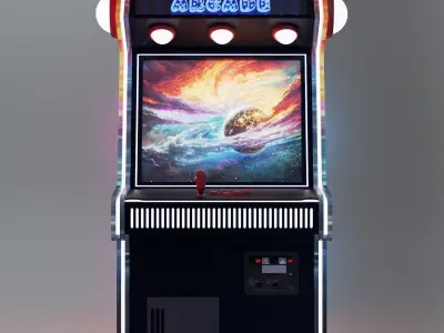 Game Arcade sc-fi Low-poly 3D model