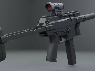 3d gun model 3D model