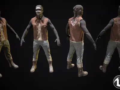 Skull armor 7 Low-poly 3D model