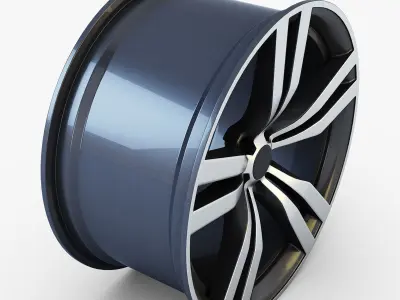 Style 300 wheel ferric gray Mid Poly Low-poly 3D model