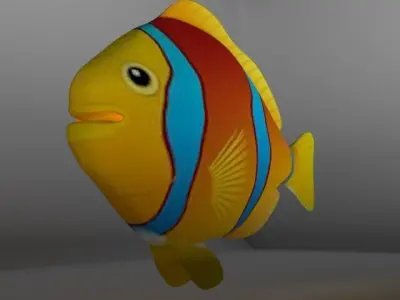 Coral Reef Fish Low-poly 3D model