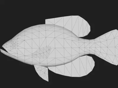 Panfish Low-poly 3D model