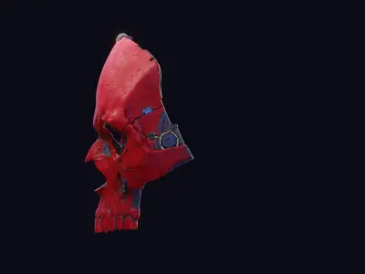 Skull ghost mecha sci-fi mask high model 3D model