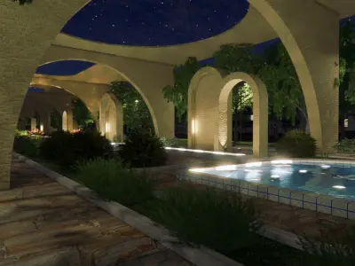 Master park-Regional park project-Private Park Landscape Low-poly 3D model