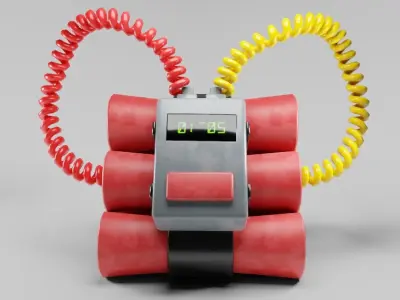 TNT prop Low-poly 3D model