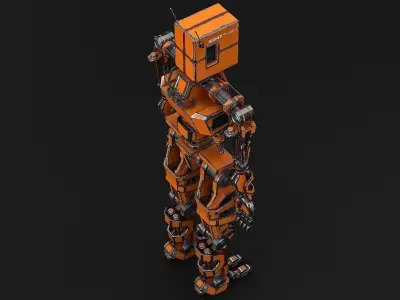Robot orange 3D model