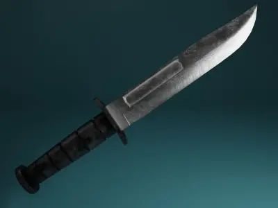 Knife Low-poly - game ready - pbr Free low-poly 3D model