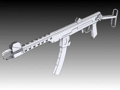 PPS43 gun Low-poly 3D model