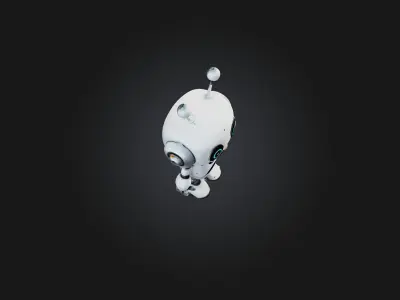 Cartoon Robot 3D model 3