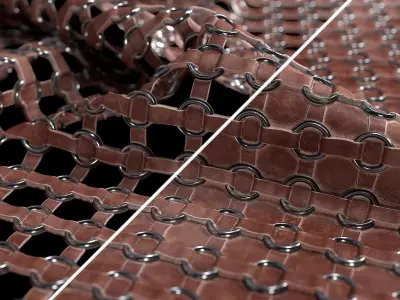 Leather Armor PBR Material 02 - PNG - 4K - SBSAR 3D model