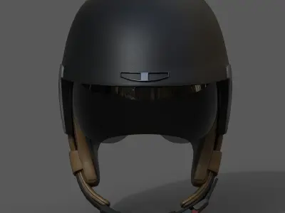 Helmet sport Color 3d model Generic military bike scifi  Low-poly 3D model