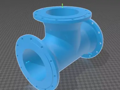 Filtre en T Free 3D model