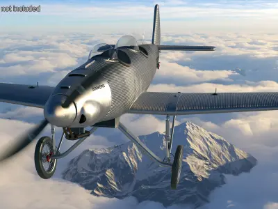 Vintage Sport Plane Junkers A-50 Junior 3D model
