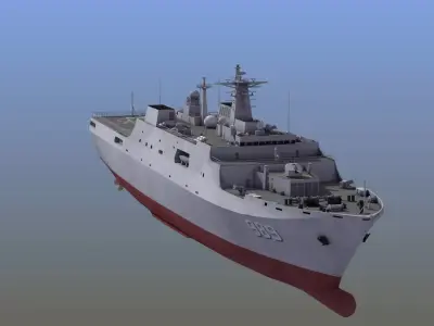Type071 Amphibious Transport Dock 3D model