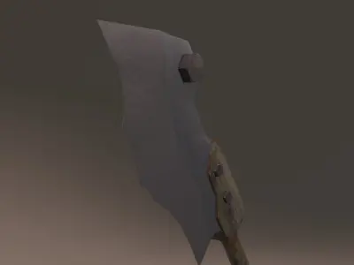 Survivalists axe PBR Low-Poly Game READY Low-poly 3D model