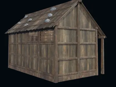 ASIAN JAPAN HOUSE ORIENTAL INDUSTRIAL CITY BUILDING COLLECTION Low-poly 3D model