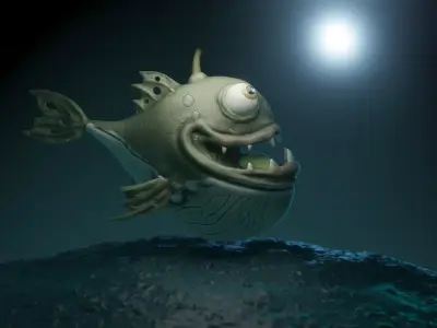 Stylized Angler Fish 3D model