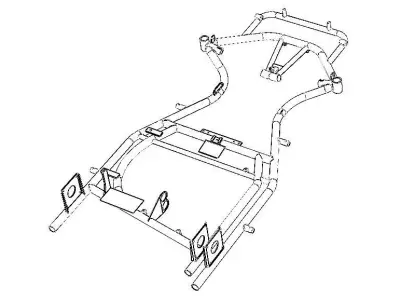 Chassis Frame Design of Go-Kart Vehicle 3D model