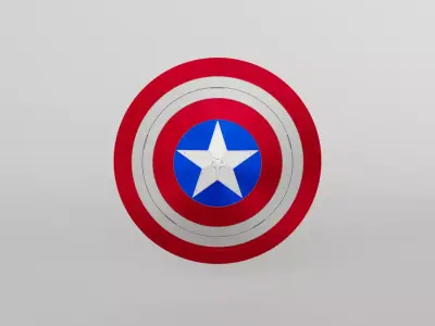 Captain America Shield Free 3D model