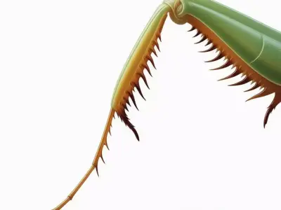 Realistic Praying Mantis 3D Detailed Insect Green Exoskeleton Low-poly 3D model