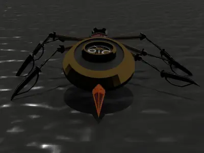 Clock spider Free low-poly 3D model